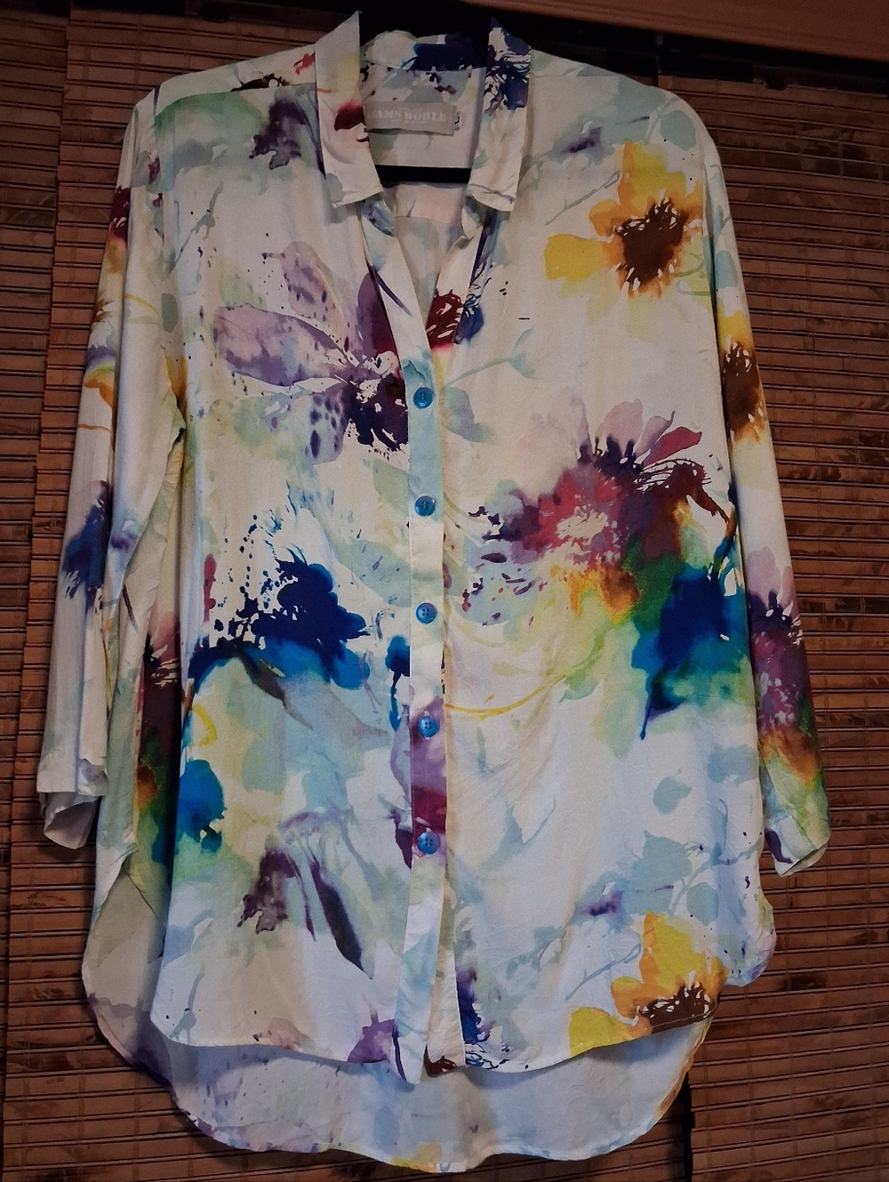 JAMS WORLD *RARE* HEAVENLY FLORAL PRINT RAYON BUTTON DOWN SHIRT